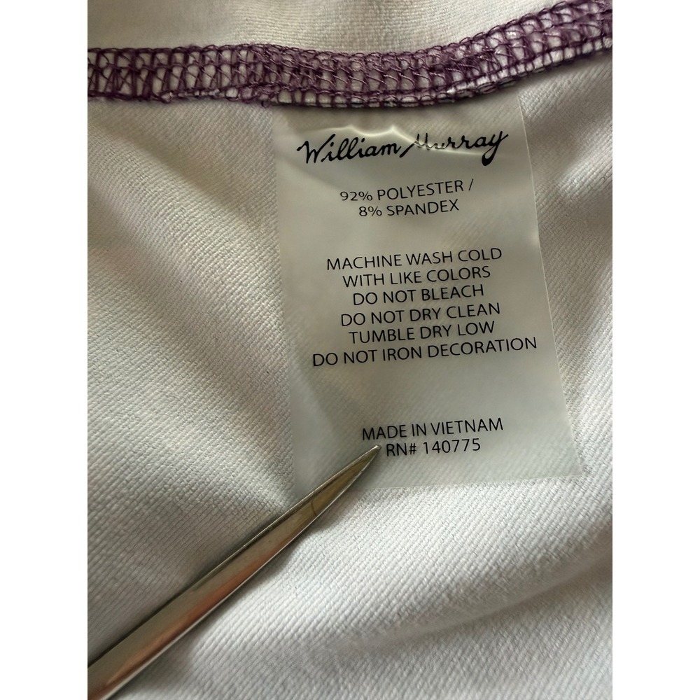 William Murray Golf Lilac Floral Shorts Purple Pink Performance Active Womens M - Picture 6 of 8